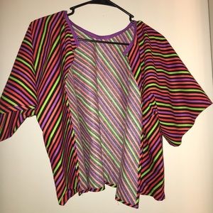 Cute Multi colored open top /jacket handmade M/L